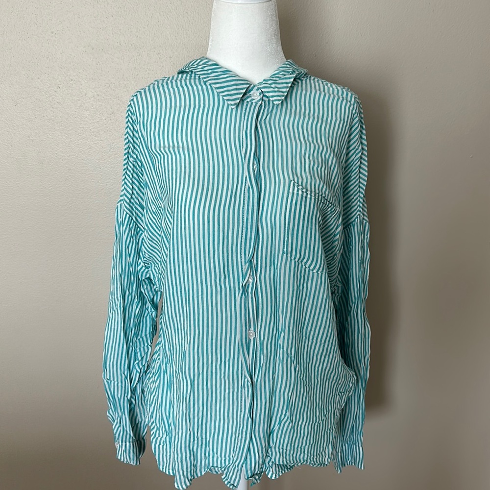 Long sleeve striped blouse